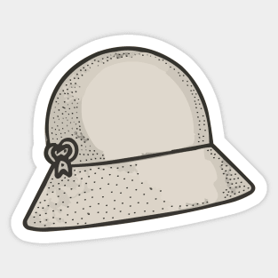 Line art of a Cloche hat Sticker